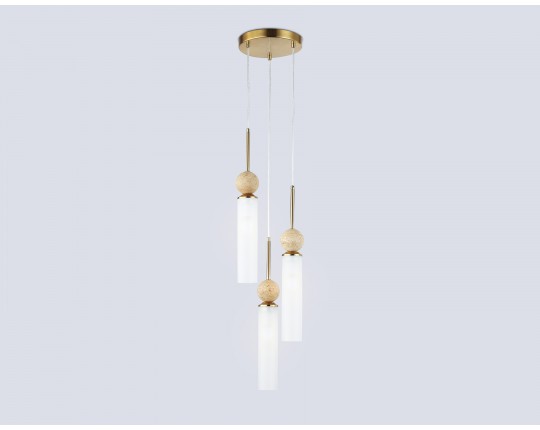  Подвесной светильник LH53257/3 BS/FR латунь/белый матовый E14*3 max 40W D230*1000