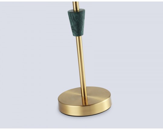  Настольная лампа с абажуром LH75057 BS/GN латунь/зеленый E14 max 40W D180*460