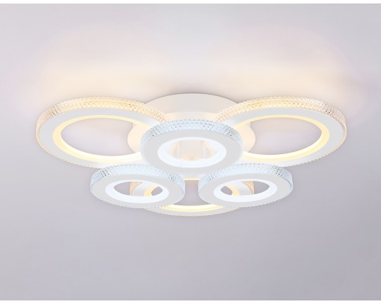  Потолочный светодиодный светильник с пультом FA8872/3+3 WH белый 3000K-6400K 63W 550*510*125 (ПДУ ИК)