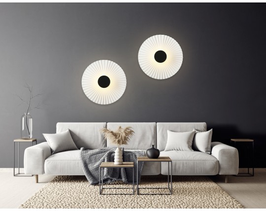  Настенный светодиодный светильник LH72641 BK/WH черный/белый 6W 3000K D300*100