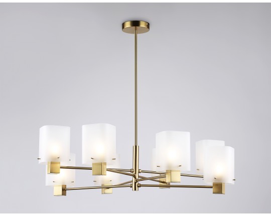  Подвесная люстра LH57033/8 BS/SM латунь/дымчатый E14/8 max 40W D830*710