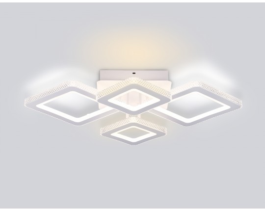  Потолочный светодиодный светильник с пультом FA8878/2+2 WH белый 3000K-6400K 88W 710*520*125 (ПДУ ИК)