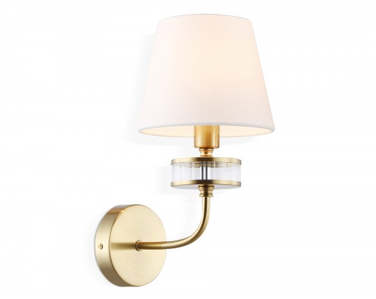  Настенный светильник с абажуром LH71255 BS/WH латунь/белый E14 max 40W 210*160*310