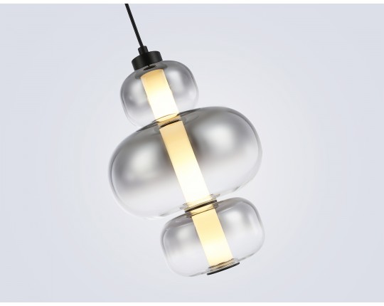  Подвесной светодиодный светильник LH11057 BK/SM черный/дымчатый 18W 3000K D230*350