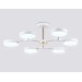  Люстра светодиодная на штанге FL516333/6 WH/FGD белый/золото 108W 3000-6000K D780*210 (без ПДУ)