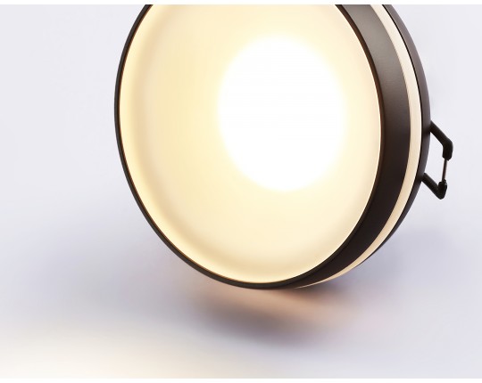 Встраиваемый точечный светильник MR16 с акрилом TN3322 SBK/FR черный песок/белый матовый GU5.3 D95*40