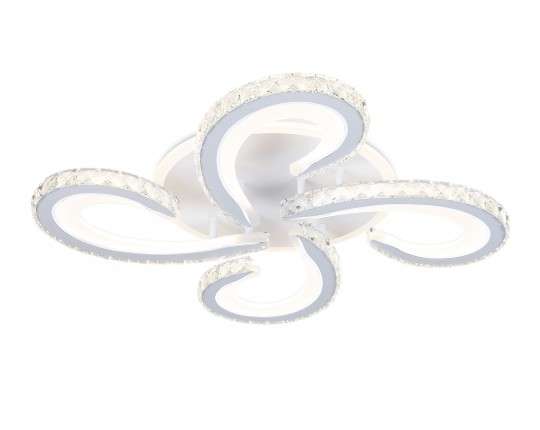  Потолочный светодиодный светильник с пультом FA1702/4 WH/CH белый/хром 121W 3000K-6400K 560*560*90 (ПДУ РАДИО 2.4G)