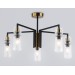  Люстра на штанге LH56113/5 BK/BS/CL черный/латунь/прозрачный E14*5 max 40W D605*350