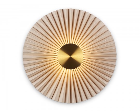  Настенный светодиодный светильник LH72643 BR/WH латунь/бежевый 6W 3000K D300*100