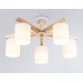  Подвесная люстра TR83113/5 WH/LW белый/светлое дерево E27/5 max 40W D700*325