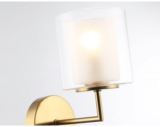  Настенный светильник LH56015 BS/FR латунь/белый матовый E14 max 40W 190*120*220