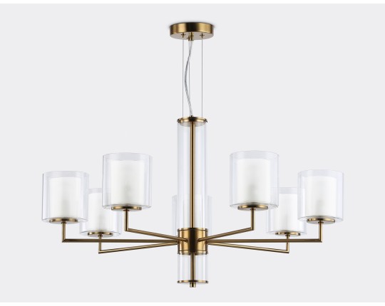  Подвесная люстра LH56013/7 BS/FR латунь/белый матовый E14*7 max 40W D790*1260
