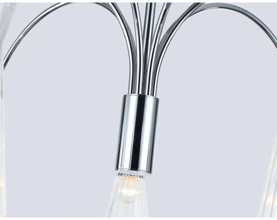  Люстра на штанге LH55653/7 СH/CL хром/прозрачный E14*7 max 40W D745*460