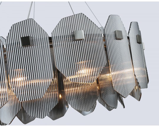  Подвесной светильник LH31203/8 SN/SM сатин никель/дымчатый E14*8 max 40W D650*270