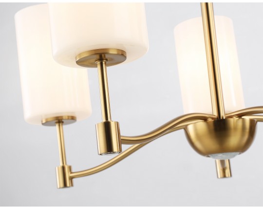  Подвесная люстра LH56051/5 BS/FR латунь/белый матовый E14*5 max 40W D590*950