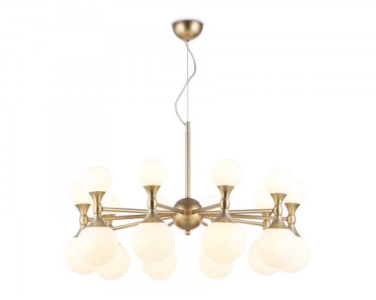  Подвесная люстра LH51051/20 GD/FR золото/белый матовый G9*20 max 28W D750*460