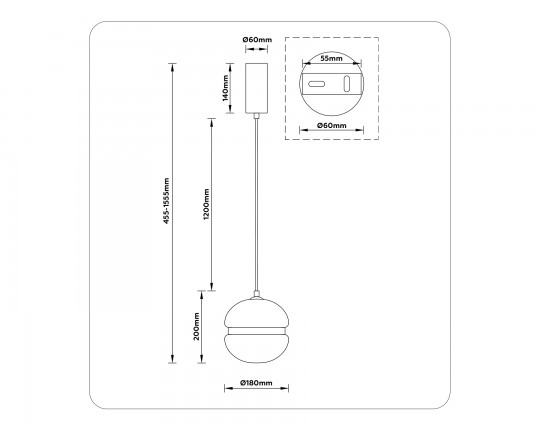  Подвесной светодиодный светильник LH11001 GD/FR золото/белый матовый 20W 3000K D180*200