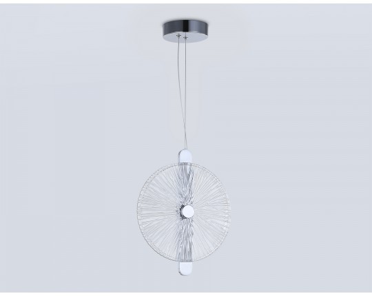  Подвесной светодиодный светильник LH31145 СH/CL хром/прозрачный 13W 3000K 280*60*350