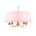  Подвесная люстра с абажуром и декором из керамики LH75021/5 GD/PI золото/розовый E14/5 max 40W D550*730