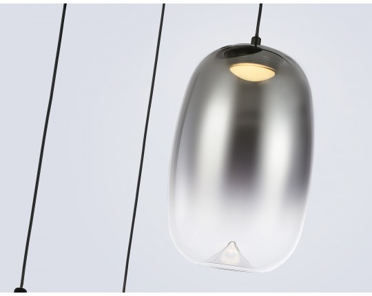  Подвесной светодиодный светильник LH11099/3 BK/SM черный/дымчатый 12W 3000K D350*1505