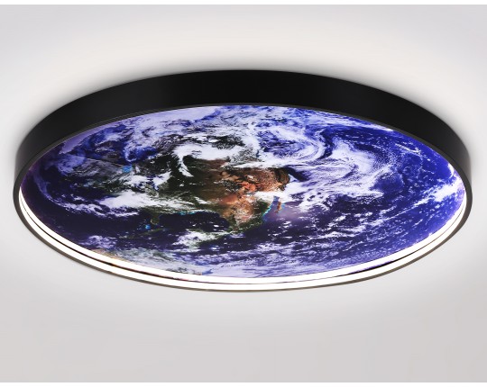  Настенно-потолочный светодиодный светильник FW11136 BK черный 50W LED 3000-6400K D800*38