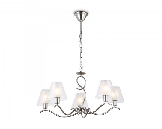  Подвесная люстра LH57081/5 SN/FR никель/белый матовый E14/5 max 40W D690*790