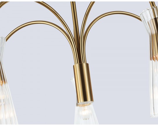  Люстра на штанге LH55701/5 BS/CL латунь/прозрачный E14*5 max 40W D600*440