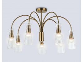  Люстра на штанге LH55703/7 BS/CL латунь/прозрачный E14*7 max 40W D745*460