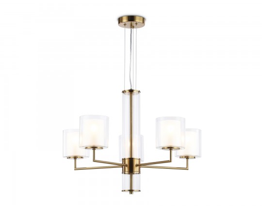  Подвесная люстра LH56011/5 BS/FR латунь/белый матовый E14*5 max 40W D640*1260