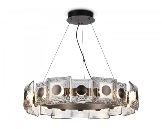  Подвесная светодиодная люстра LH31030 GR/SM серый/дымчатый 72W 3000K D700*150