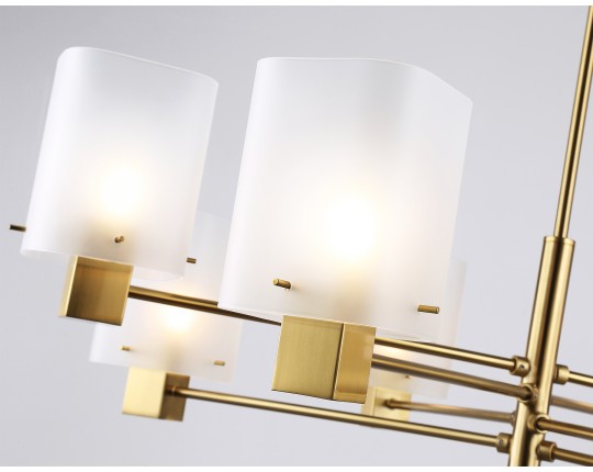  Подвесная люстра LH57033/8 BS/SM латунь/дымчатый E14/8 max 40W D830*710