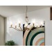  Подвесная люстра со стеклянными плафонами LH57093/7 BS/FR латунь/белый матовый E14/7 max 40W D840*790