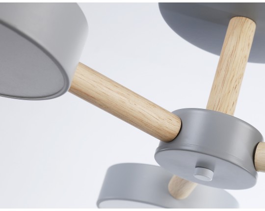  Подвесной светодиодный светильник с пультом FL4822/3 GR серый 3000K-6400K 40W D580*160 (ПДУ ИК)