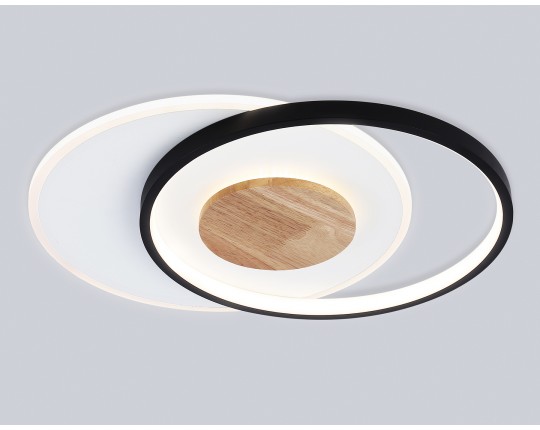  Светильник светодиодный потолочный FL4789 WH/BK/WD белый/черный/дерево 54W 3000-6000K 460*365*45 (без ПДУ)