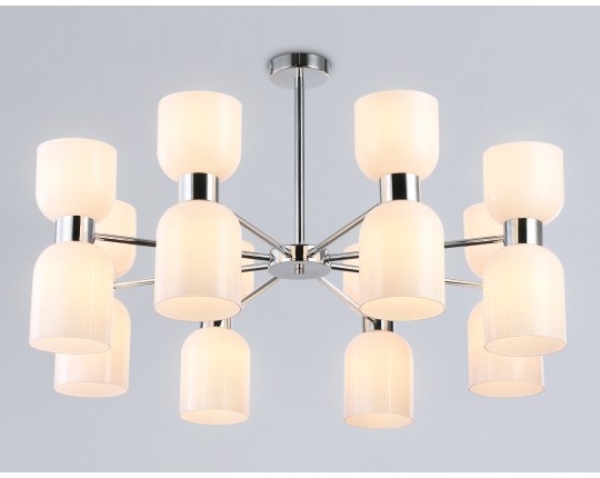  Люстра на штанге LH56085/16 СH/FR хром/белый матовый E14*16 max 40W D860*510