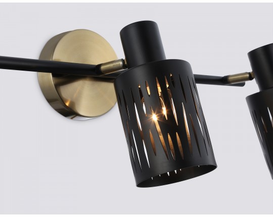  Настенно-потолочный спот в стиле лофт TR8669/3 BK/SB чёрный/бронза E14/3 max 60W 560*100*190