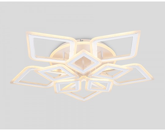  Потолочный светодиодный светильник с пультом FA8914/5+5 WH/CH белый/хром 193W 3000K-6400K 770*740*120 (ПДУ РАДИО 2.4G)