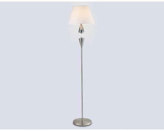  Напольный светильник с абажуром LH75265 SN/FR сатин никель/белый матовый E27 max 60W D360*1560