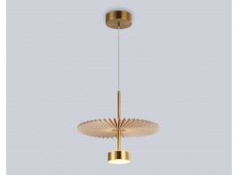  Подвесной светодиодный светильник LH72603 BR/WH латунь/бежевый 6W 3000K D300*260-1770