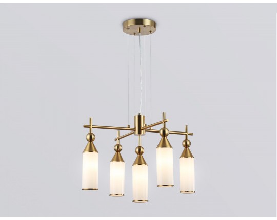  Подвесная люстра LH55276/5 BS/FR латунь/белый матовый E14*5 max 40W D520*1390