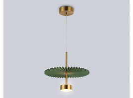  Подвесной светодиодный светильник LH72609 BK/GR латунь/зеленый 6W 3000K D300*260-1770