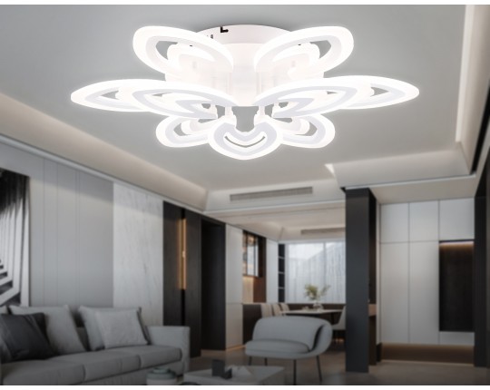  Потолочный светодиодный светильник с пультом FA4547/3+3 WH белый 3000K-6400K 113W 650*470*110 (ПДУ ИК)