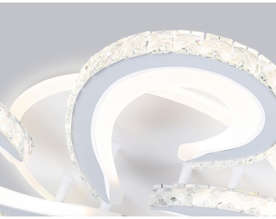  Потолочный светодиодный светильник с пультом FA1702/4 WH/CH белый/хром 121W 3000K-6400K 560*560*90 (ПДУ РАДИО 2.4G)