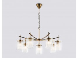  Подвесная люстра LH56033/7+1 BS/CL латунь/прозрачный E14*8 max 40W D790*1200