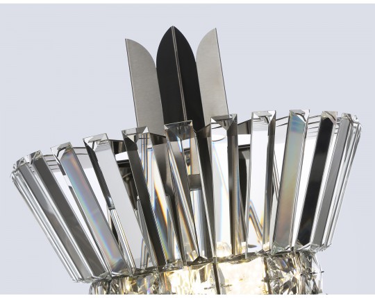  Настенный светильник с хрусталем LH41032/2 BK/CL черный/прозрачный E14*2 max 40W 310*180*460