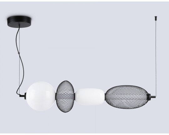  Подвесной светодиодный светильник LH11010 BK/FR черный/белый матовый 32W 3000K 915*220*220