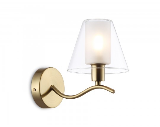  Настенный светильник LH57095 BS/FR латунь/белый матовый E14 max 40W 230*140*200