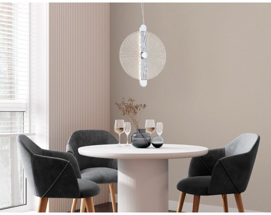  Подвесной светодиодный светильник LH31145 СH/CL хром/прозрачный 13W 3000K 280*60*350