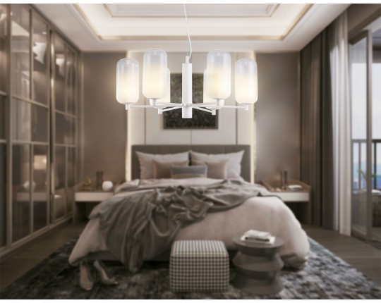  Подвесной светодиодный светильник LH11107/6 WH/FR белый/белый матовый 24W 3000K D630*280