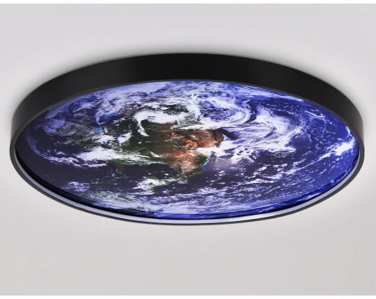  Настенно-потолочный светодиодный светильник FW11136 BK черный 50W LED 3000-6400K D800*38